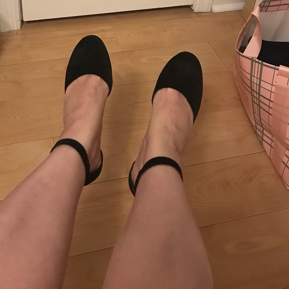 Black suede Kors Michael Kors platform wedge ankle strap shoes - Picture 13 of 15